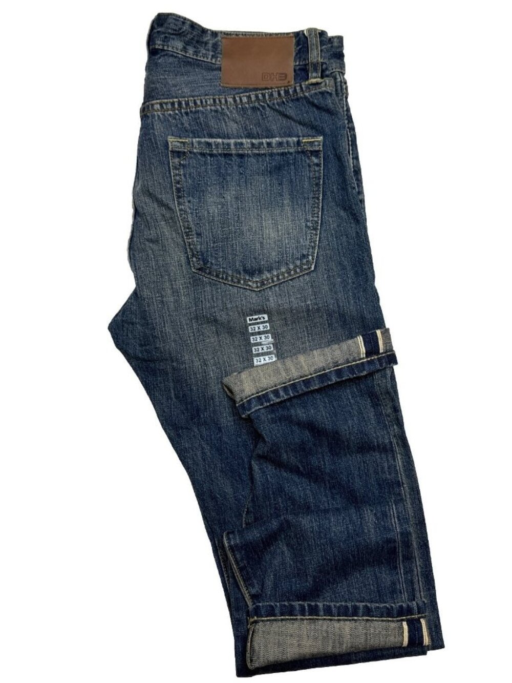 NWT DH3 Men 32X30 Special Edition White Oak Black Seed Denim Jeans Slim